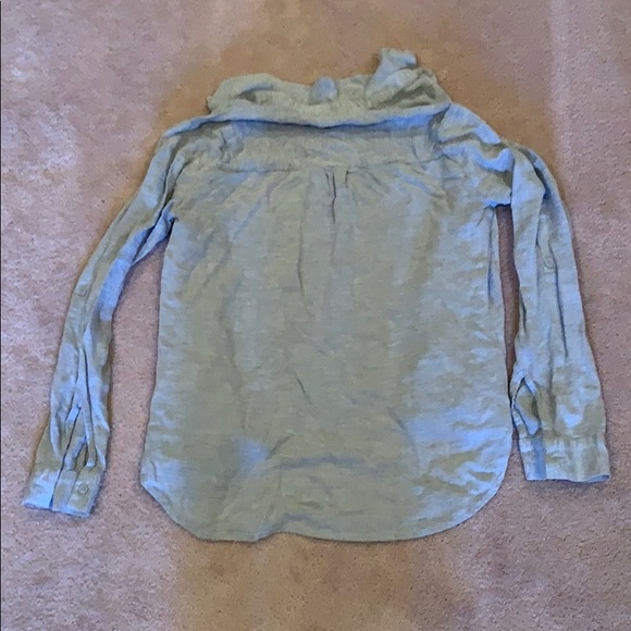 Express Grey Button down Blouse - Picture 3 of 5